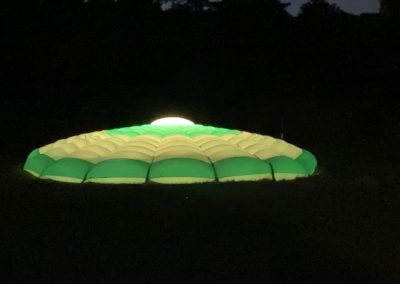 Glowing inflatable golf driving range target